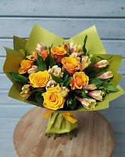 Букет цветов из:  Альстромерии и Розы в Истре