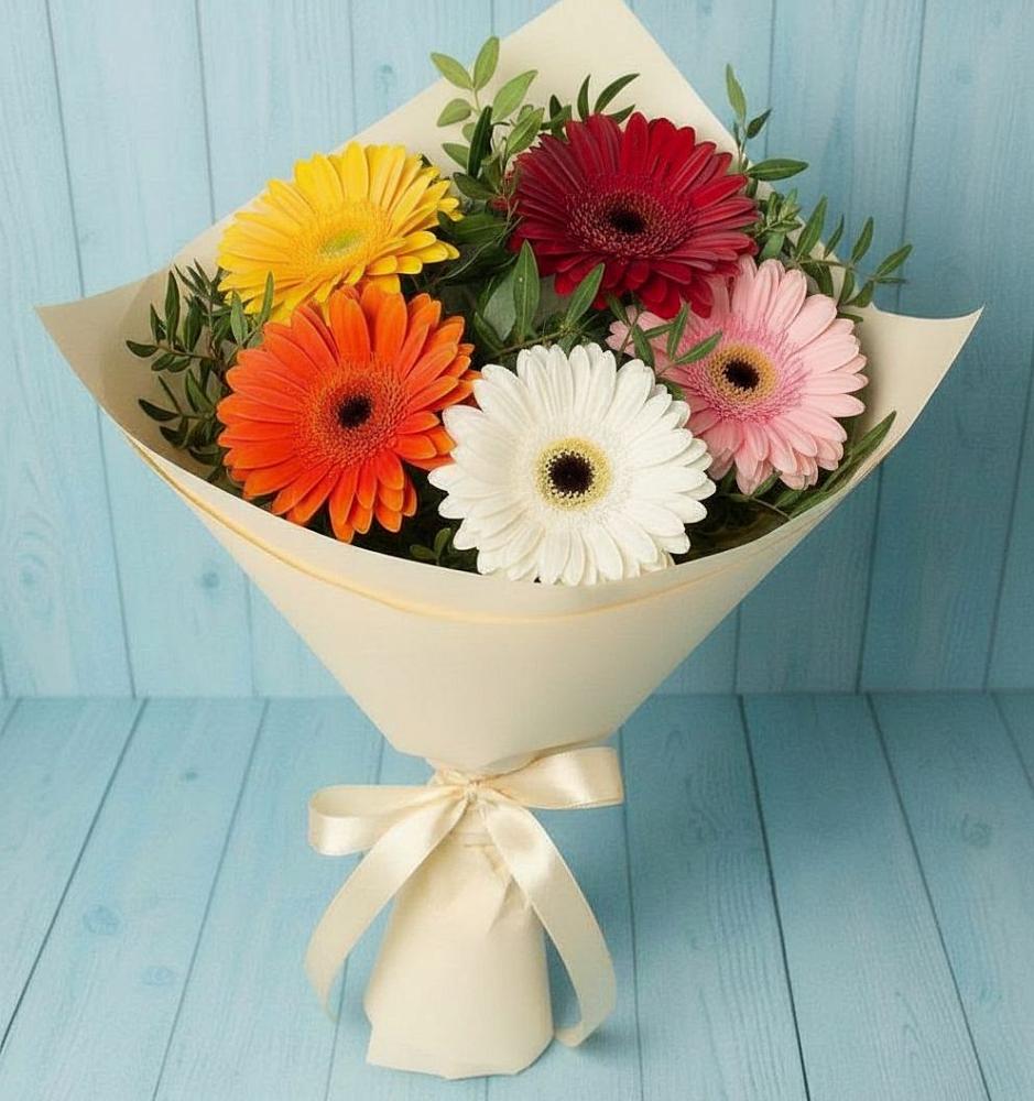 Букет цветов из: Герберы в Истре