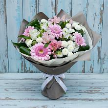 Букет цветов из:  Герберы, Альстромерии и Хризантемы #REPLACE_PRED# Истре