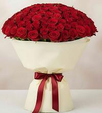Букет 101 Красная роза Милано в Истре