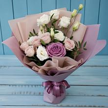 Букет цветов из:  Розы и Лизиантусы #REPLACE_PRED# Истре