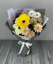 Букет цветов из:  Розы, Герберы и Хризантемы #REPLACE_PRED# Истре