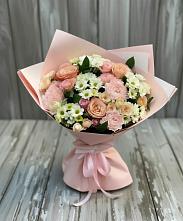 Букет цветов из:  Гвоздики, Розы и Хризантемы в Истре