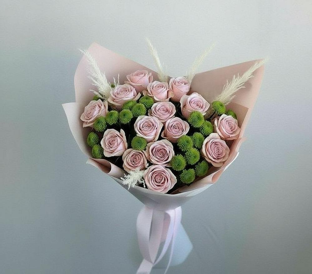 Букет цветов из: Розы и Хризантемы в Истре