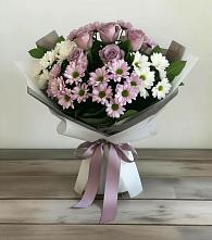 Букет цветов из:  Хризантемы и Розы в Истре