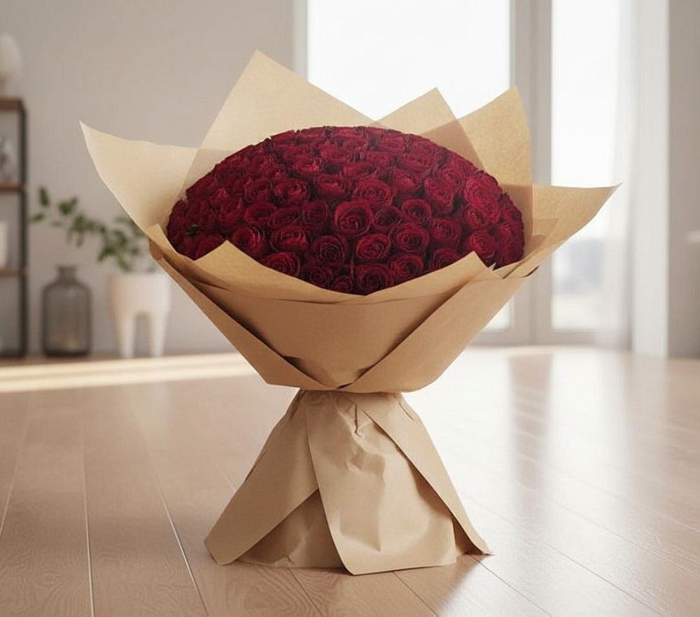 Букет 101 Красная роза в Истре