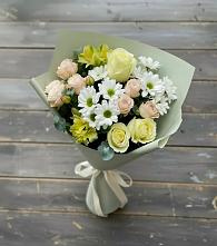 Букет цветов из:  Альстромерии, Розы и Хризантемы в Истре
