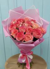 Букет 15 Розовых роз Равель #REPLACE_PRED# Истре